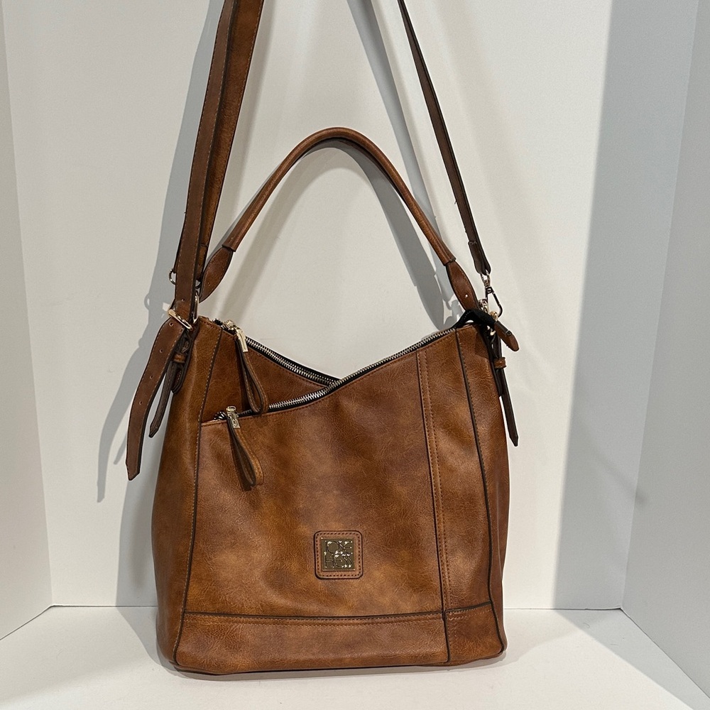 Jose Hess Signature Leather Hobo Bag